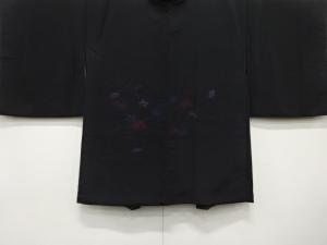 草花模様織り出し　絵羽織